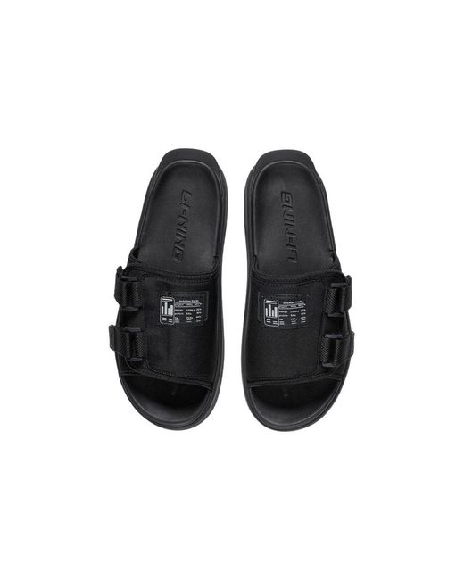 Li-ning Black Casual Sandals for men