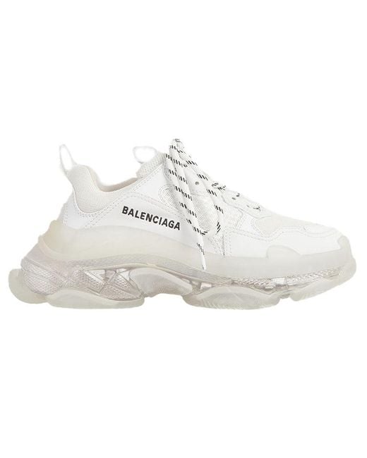 Balenciaga White Triple S Sneaker 'Clear Sole for men