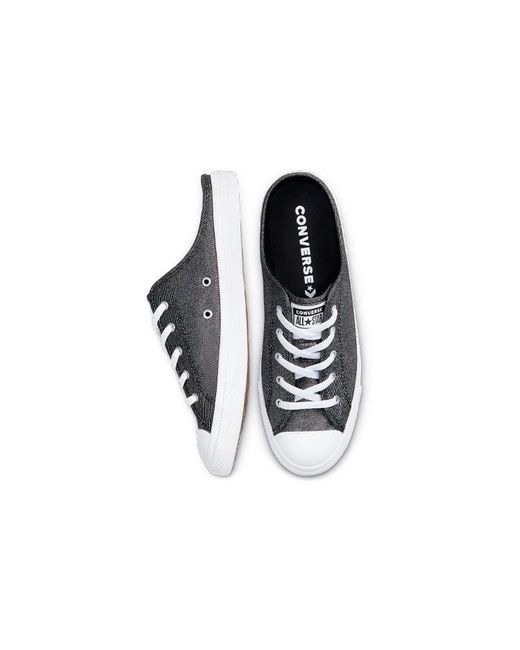 Converse Black (Wmns) Chuck Taylor All Star Dainty Mule Metal Pedal Casual Canvas Shoes