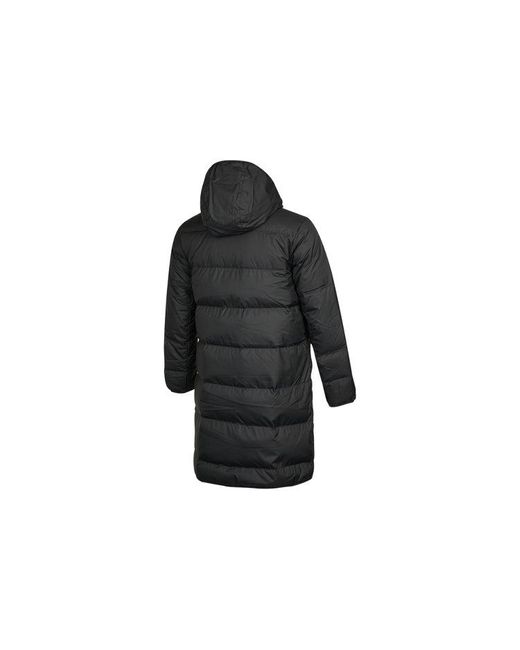 Nike Black Logo Mid-Length Sports Hooded Down Jacket for men