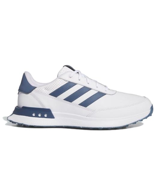 Adidas Blue S2G 24 Leather Spikeless Golf Shoes for men