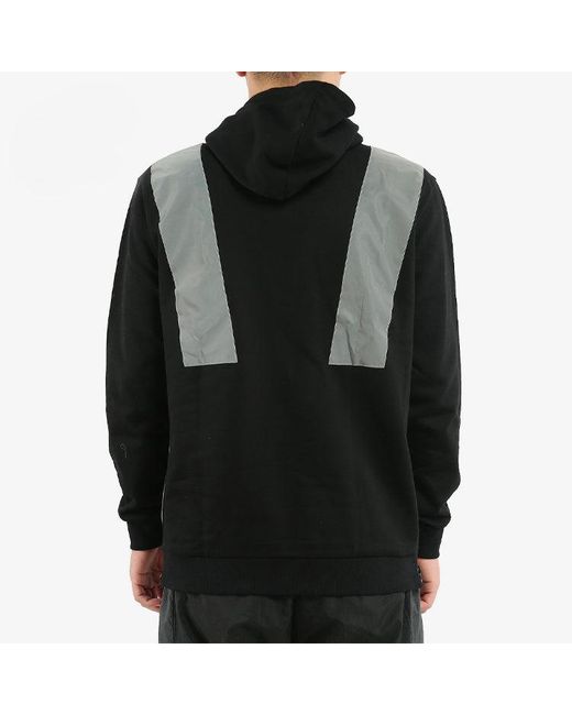 Adidas Black Originals Printing Reflective Hooded Pullover Sports for men