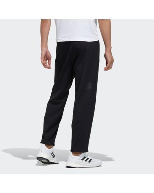 Adidas Black Wj Pnt Wv Warm Series Training Sports Woven Long Pants for men