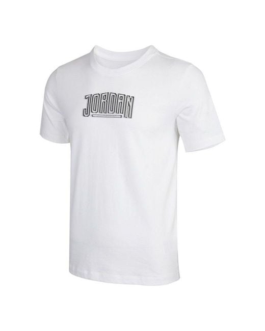Nike White Dna Ss Crew 2 Alphabet Logo T-Shirt for men