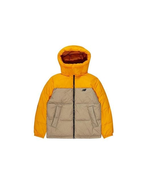 New Balance Yellow Classic Reversible Puffer Jacket