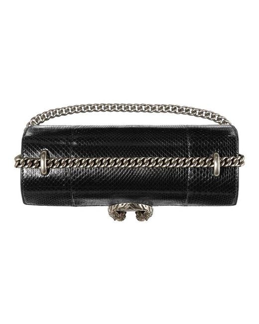 Gucci Black (Wmns) Dionysus Leather Single Shoulder Bag Medium