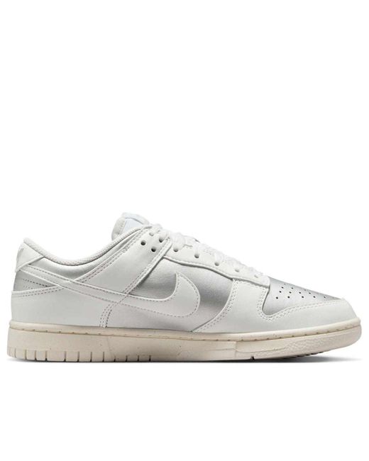 Nike White (Wmns) Dunk Low Next Nature 'Metallic Platinum Pale Ivory'