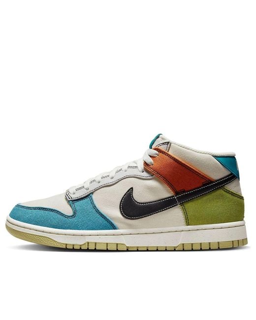 Nike Blue Dunk Mid 'Pale Ivory Multi' for men