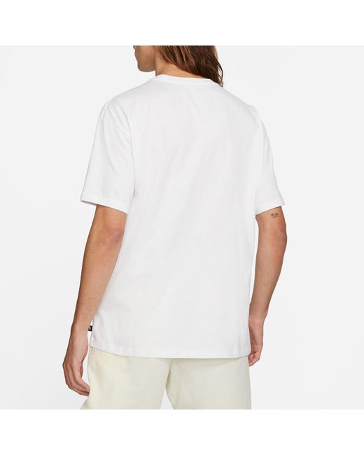 Nike Blue Sb Skateboard Sports Printing Loose Knit Short Sleeve for men