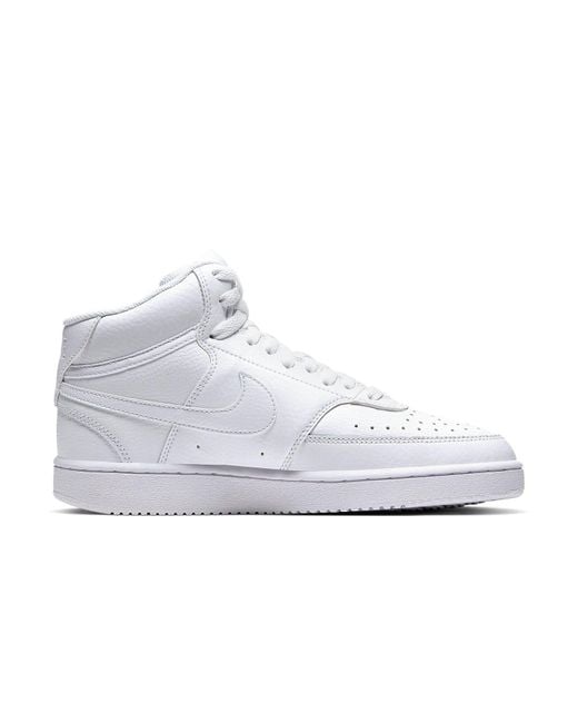 Nike White (Wmns) Court Vision Mid 'Triple'