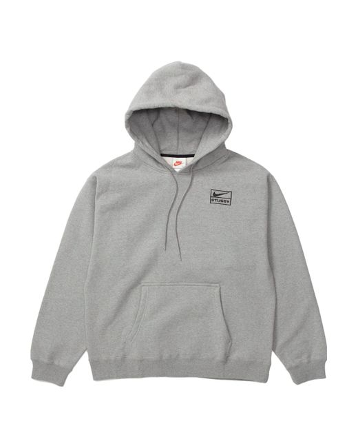 Nike Gray X Stussy Logo Hoodie for men
