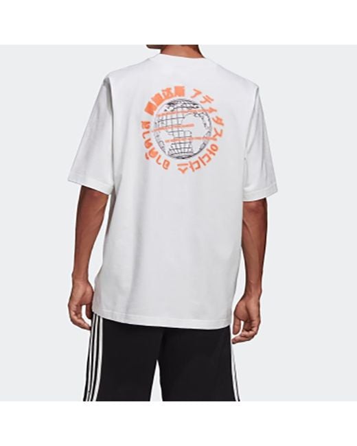 Adidas White Originals Graphic Tee For for men