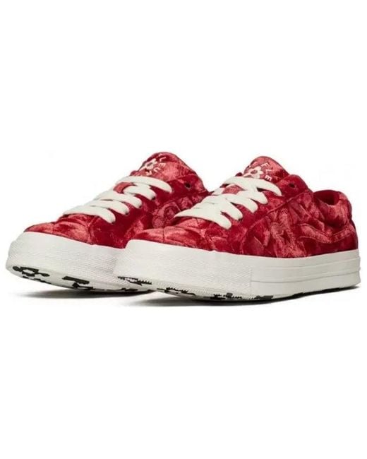 Converse Red Golf Le Fleur X One Star 'Quilted Velvet Cherry' for men