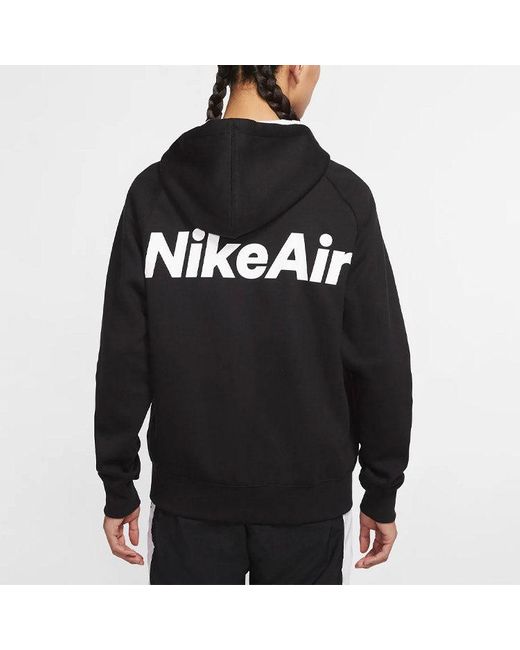 Nike Black Air Full-Length Zipper Cardigan Fleece for men