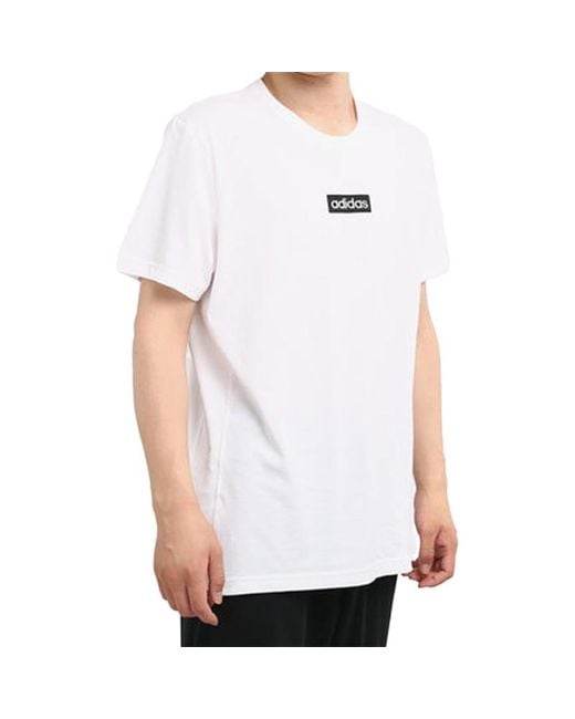 Adidas White Logo T-Shirts for men