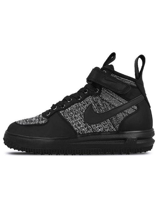 Nike Black (Wmns) Lunar Force 1 Flyknit Workboot 'Oreo'