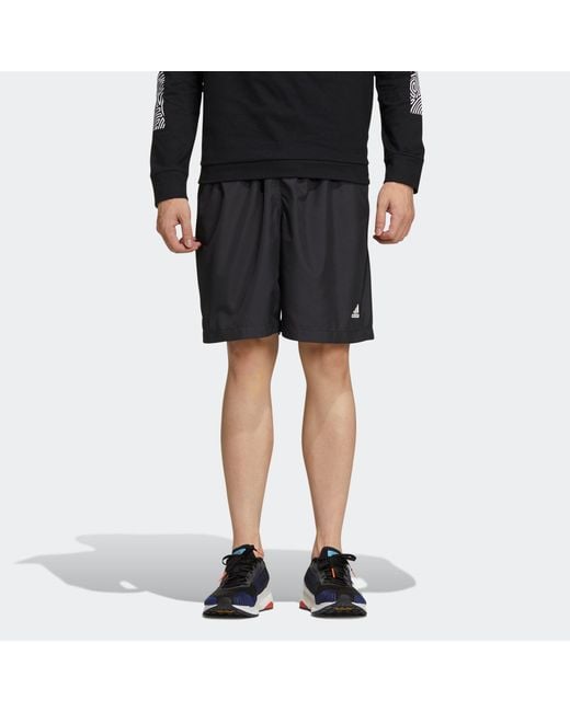 Adidas Black Tyo Wv Sh Casual Sports Lacing Breathable Shorts for men