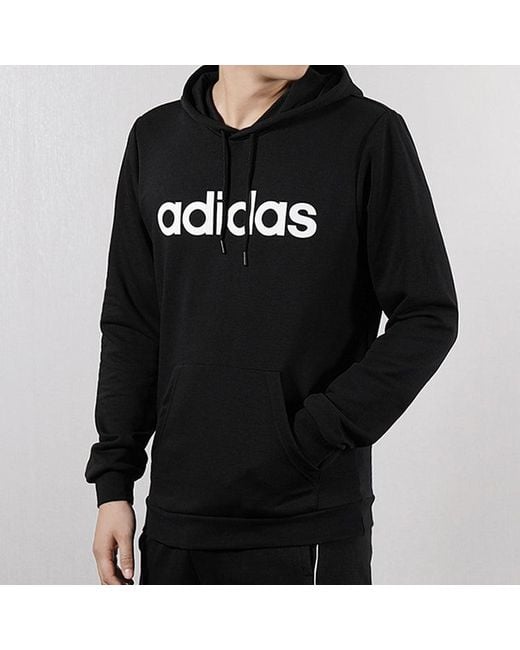 Adidas Black Neo Hooded Sweatshirt for men