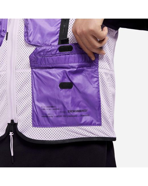 Nike Purple 23 Engineered Utility Cargo Vest for men