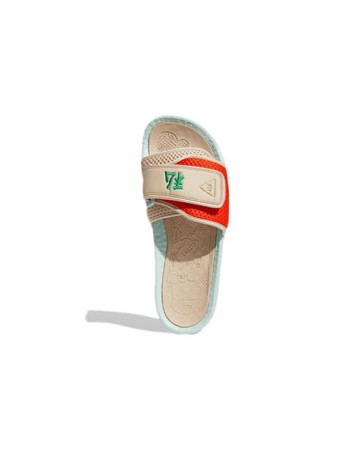 Adidas Red X Pharrell Nigo X Hu Chancletas Slides 'Friendship Pack' for men