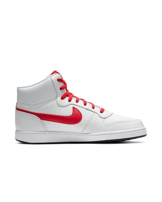 Nike White Ebernon Mid for men