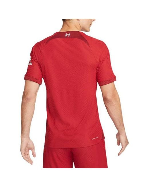 Nike Red Alphabet Printing Short Sleeve Soccer/Football Jersey 2022/23 Season Liverpool Player Edition Deep for men