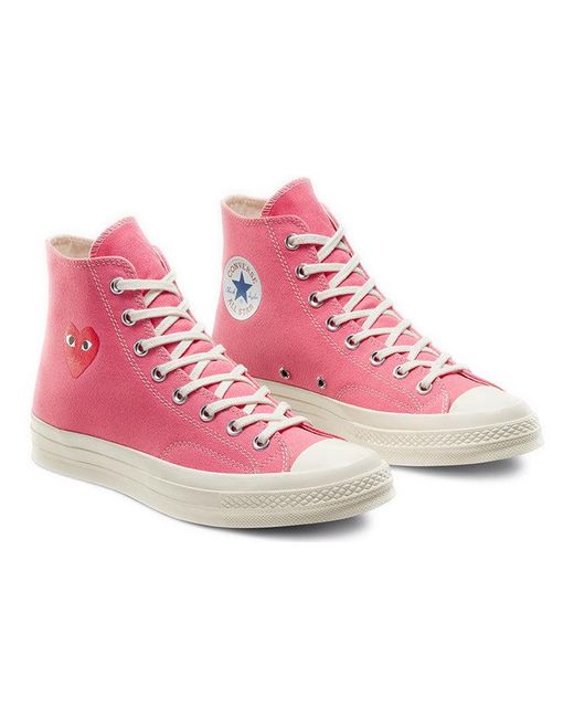 Converse Pink X Comme Des Garcons Play Chuck 70 High 'Bright' for men