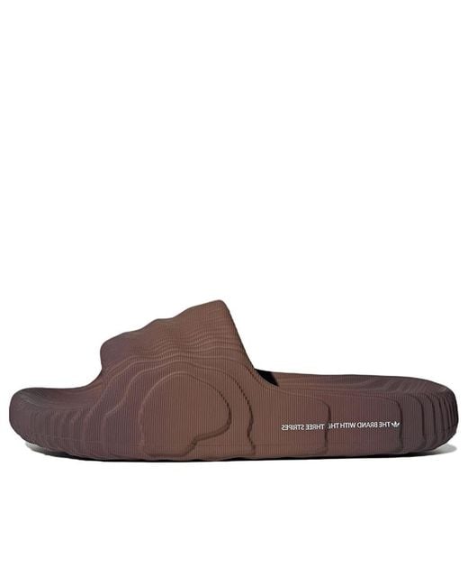 Adidas Brown Originals Adilette 22 'Preloved' for men