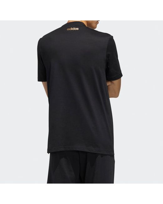 Adidas Black Ess Br Tee Sports Stylish Round Neck Short Sleeve for men