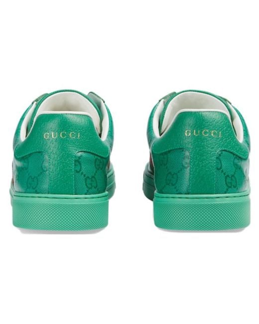 Gucci Green Ace Gg Crystal Canvas Sneaker for men