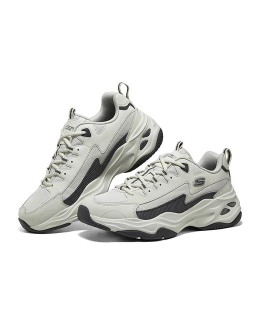 Skechers White D'Lites 4.0 Shoes for men