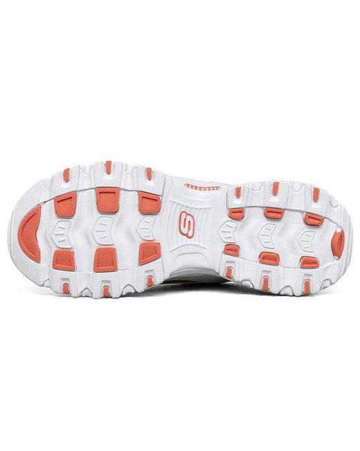 Skechers White (Wmns) D Lites 1.0 Low Top Running Shoes