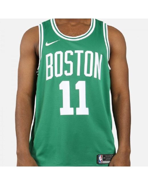 Nike Green Nba Boston Celtic Kyrie Irving Basketball Jersey/Vest Sw Fan Edition Boston Celtics 11 for men