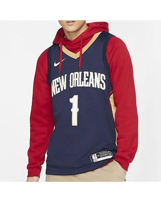 Nike Blue Nba Zion Williamson Basketball Sports Jersey Sw Fan Edition New Orleans Pelicans 1 Dark for men