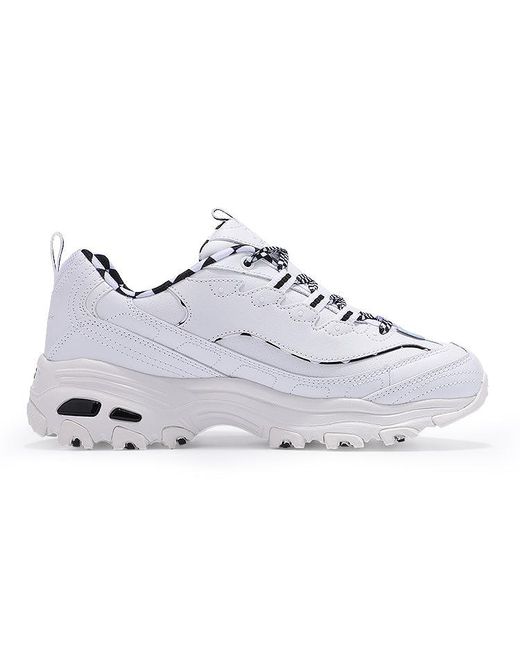 Skechers White (Wmns) D'Lites 1.0 Low Shoes Gs