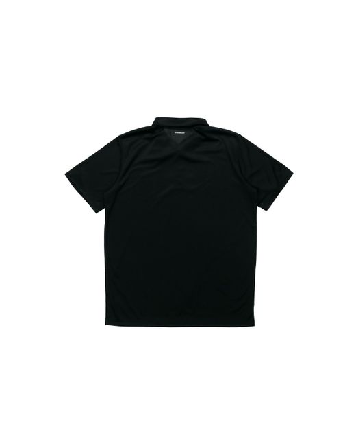Adidas Black Fab Logo Applique Sports Breathable Short-Sleeve Polo Shirt for men