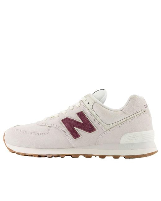 New Balance Pink 574 'Bone Burgundy' for men