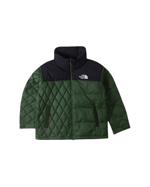 The North Face Green Hooded Full Zip Puffer Jacket for men