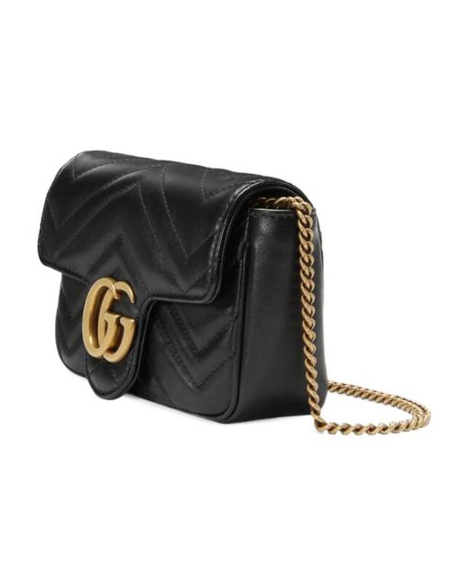 Gucci Black (Wmns) Gg Marmont Matelasse Leather Super Mini Bag