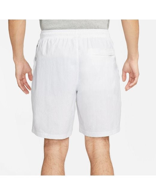 Nike White Solo Swoosh Woven Shorts for men
