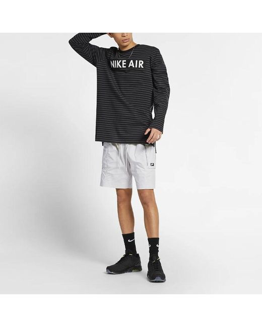 Nike White Running Sports Big Pocket Cargo Shorts Creamy for men