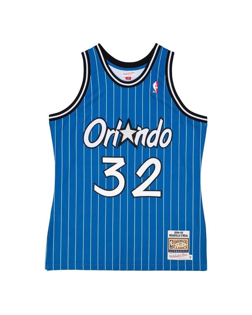Mitchell & Ness Blue X Nba Orlando Magic Road 1994-95 Jerseys 'Shaquille O'Neal 32' for men