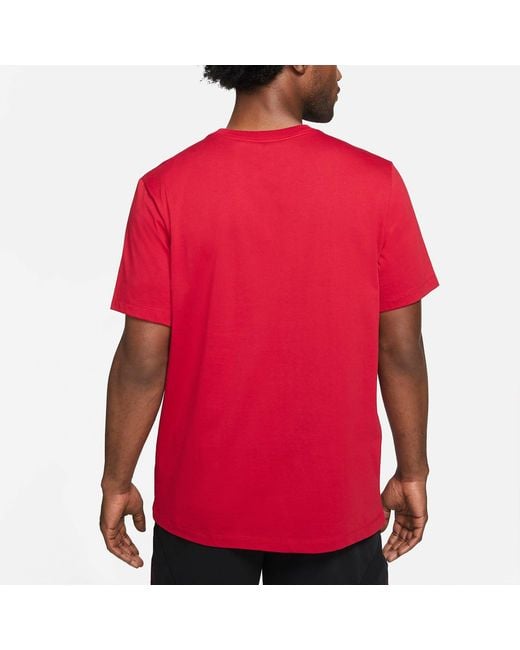 Nike Red Basketball Sports Short Sleeve T-Shirt for men