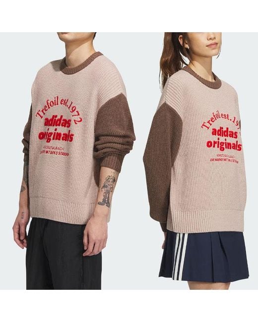 Adidas Pink Originals Classic Sport Sweater Asia Sizing for men