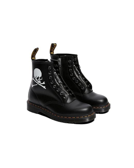 Dr. Martens Black Mastermind World X 1460 Leather Boots Skull' for men