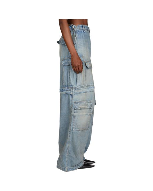 Balenciaga Blue (Wmns) 24Ss Zipper Type 2Way Denim Cargo Pants