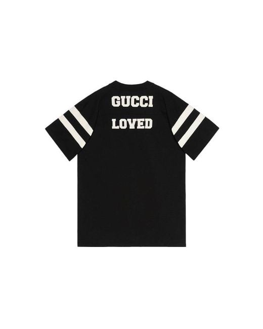 Gucci Black Ss21 1921 Series Alphabet Printing Casual Short Sleeve for men