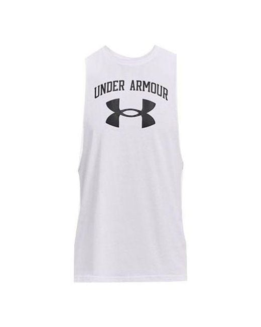 Under Armour White Training Graphics Tank Top for men