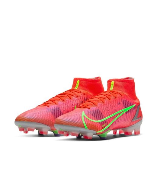 Nike Red Mercurial Superfly 8 Elite Fg 'Bright Crimson Burst' for men