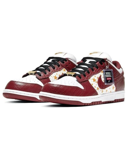 Nike Red X Supreme Sb Dunk Low Og Qs 'Barkroot' for men